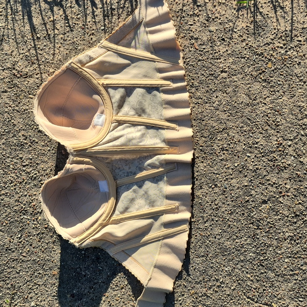 Vintage Beige/Tan Plastic Boned Corset Bustier 34B- Jezebel Renee of Hollywood - Picture 4 of 9